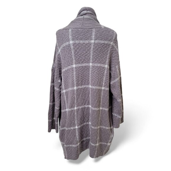 BP Size XS/S Gray White Oversized Windowpane Cardigan, Exc. Used Condition - Picture 4 of 12